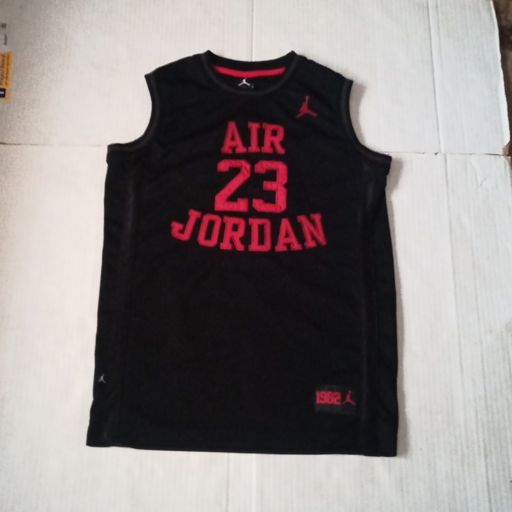Jordan red and black jersey